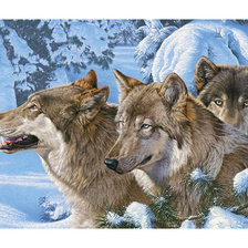 Схема вышивки «Серия "Хищники". Волки»