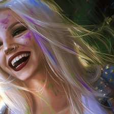 Схема вышивки «Девушка»