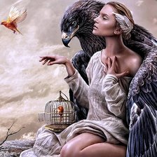 Схема вышивки «Девушка»