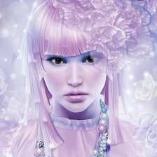 Схема вышивки «Девушка»