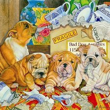 Схема вышивки «собаки»