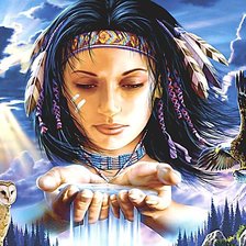 Схема вышивки «Девушка»