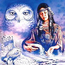 Схема вышивки «Девушка»