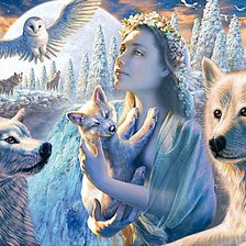 Схема вышивки «Девушка»