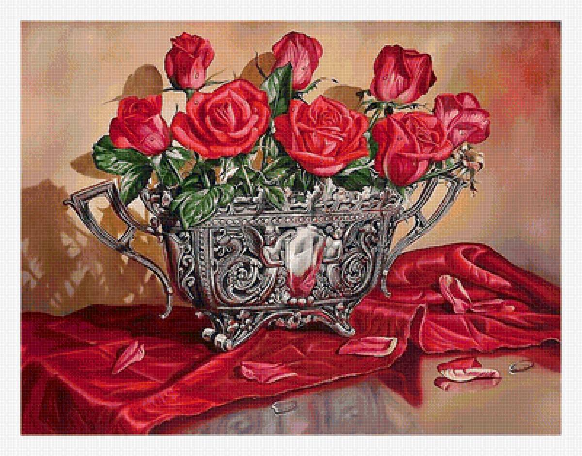 Серия "Розы". - флора, розы, цветы, букет - предпросмотр