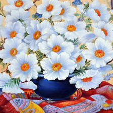 Схема вышивки «Цветы в вазе»