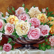 Схема вышивки «misa z ružami»