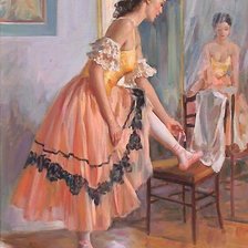 Схема вышивки «балерина»