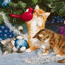 Схема вышивки «котята»