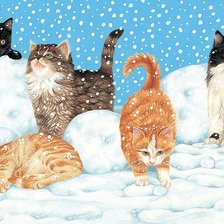 Схема вышивки «котята»