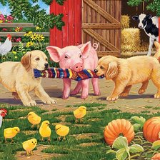 Схема вышивки «мир животных»