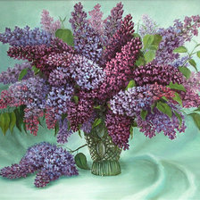 Схема вышивки «Худ. Юлия Бакаева. Сирень»