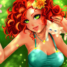 Схема вышивки «Девушка»