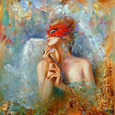 Схема вышивки «Девушка»