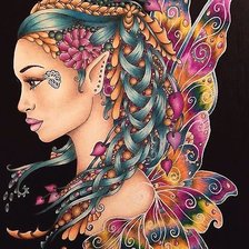 Схема вышивки «Девушка»