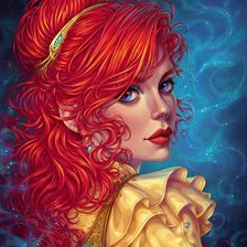 Схема вышивки «Девушка»