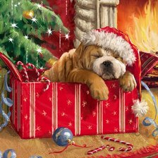 Схема вышивки «щенок»