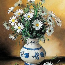 Схема вышивки «Ромашки.»