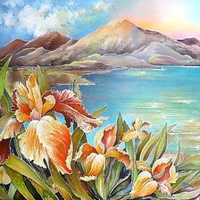 Схема вышивки «Пейзаж.»