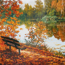 Схема вышивки «Серия "Пейзаж". Осень»