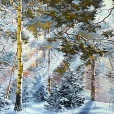 Схема вышивки «Зимний пейзаж»