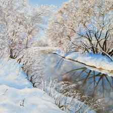 Схема вышивки «Зимний пейзаж»