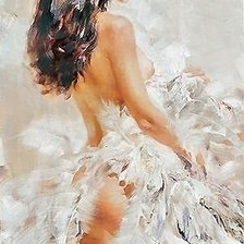 Схема вышивки «Девушка»