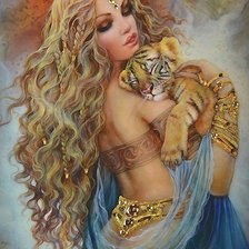 Схема вышивки «Девушка»