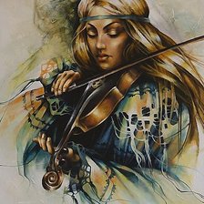 Схема вышивки «Девушка»