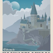 Схема вышивки «Хогвартс»