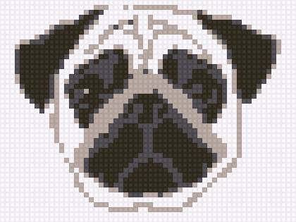 Мопс - мопс, собака, орнамент - предпросмотр