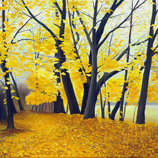 Схема вышивки «Осенний лес»