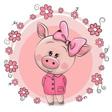 Схема вышивки «Свинка»