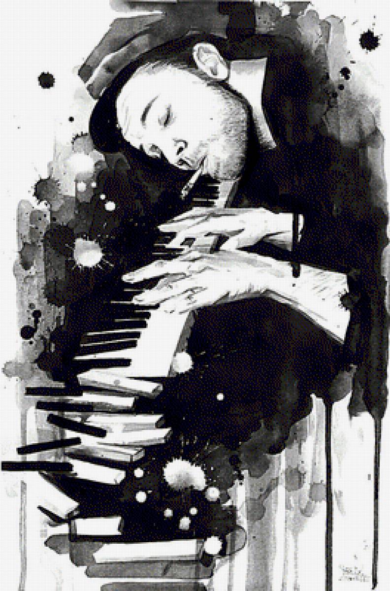 Пианист. - живопись. - предпросмотр