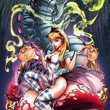 Схема вышивки «Alice in wonderland»