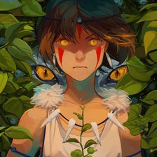 Схема вышивки «Принцесса Мононоке»