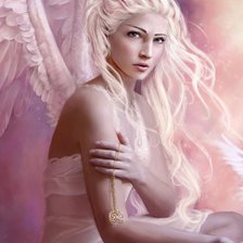 Схема вышивки «девушка ангел»