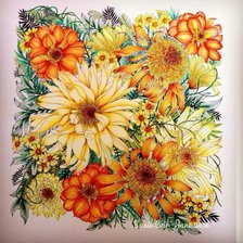 Схема вышивки «ОСЕНИЕ ЦВЕТЫ»