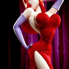 Схема вышивки «Джессика Рэббит»