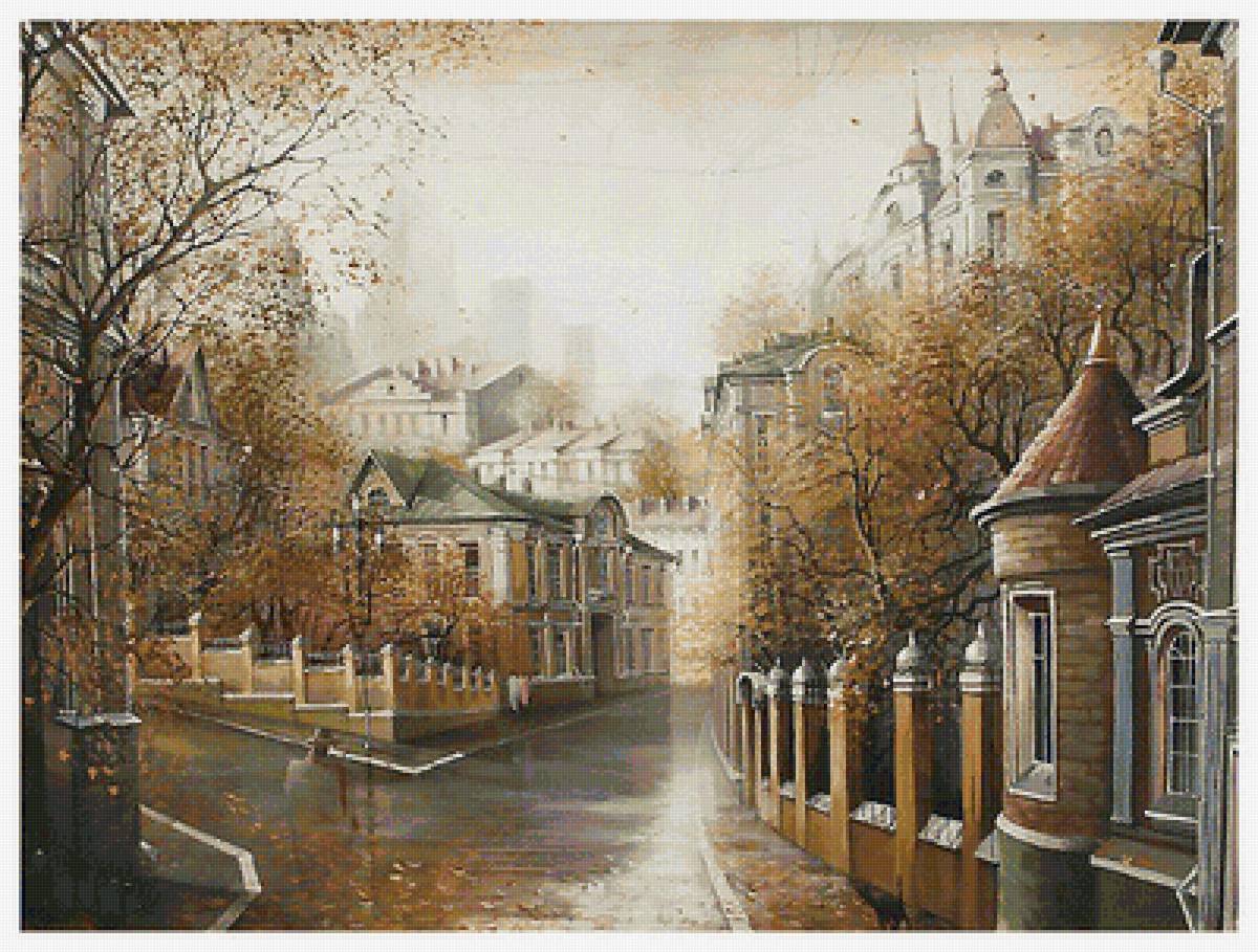 Серия "Городской пейзаж". Осень - природа, пейзаж, дома - предпросмотр