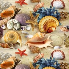 Схема вышивки «Дары моря и времени»