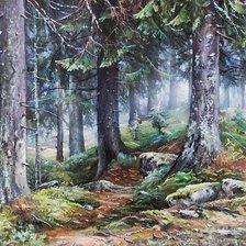 Схема вышивки «.в лесу.»