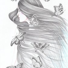 Схема вышивки «Девушка»