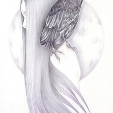 Схема вышивки «Девушка»