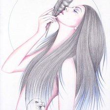 Схема вышивки «Девушка»