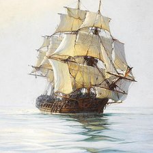 Схема вышивки «парусник»