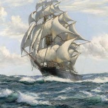 Схема вышивки «парусник»