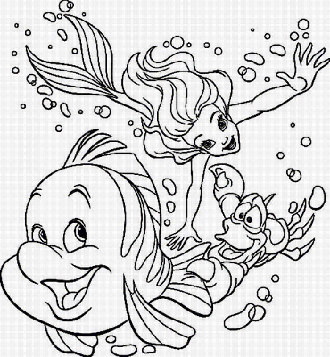 русалочка - монохром - предпросмотр