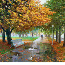 Схема вышивки «Осенний парк»