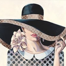 Схема вышивки «Дама»